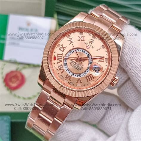 rolex sky dweller everose gold replica|rolex sky dweller for sale.